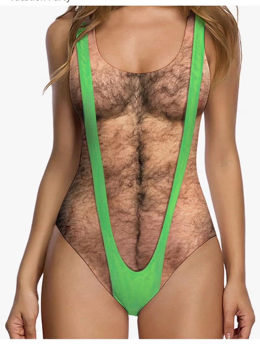 Women’s Parody Mankini One-Piece Swimsuit